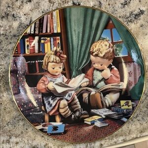 Hummel Decorative Plate with Gold Trim
